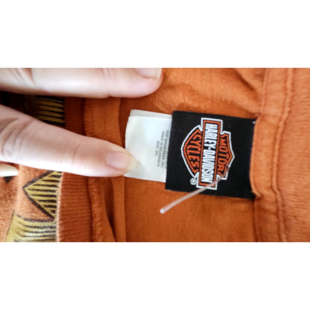 Harley Davidson HDMC port richey, fl orange mens sz 3XL shirt biker double-sided - Picture 4 of 5